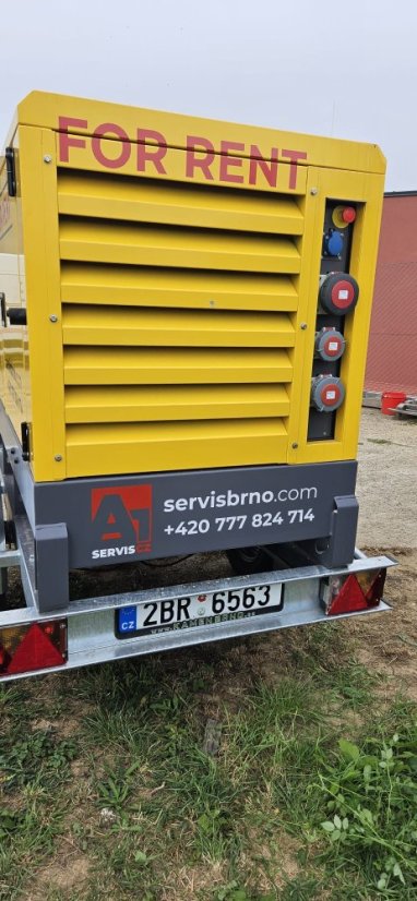 Generátor Atlas Copco QAS 45 Kd vč. silničního podvozku