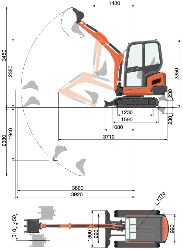 Minibagr Kubota KX018-4