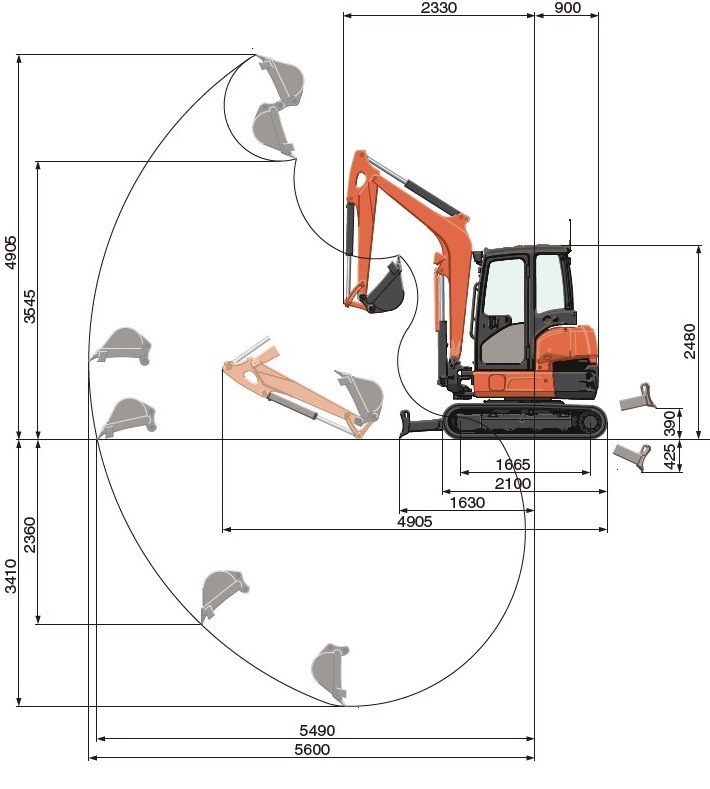 Minigabr Kubota U36-4